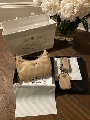 prada beige nylon bag