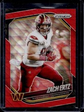 2025 Panini Prizm Zach Ertz Red Wave #/149 Commanders