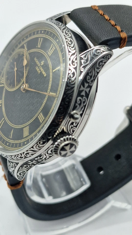 Reloj Pulsera Vacheron Constantin con Reloj Bolsillo Vintage Movimiento Matrimonio 47mm Foto 4 de 4