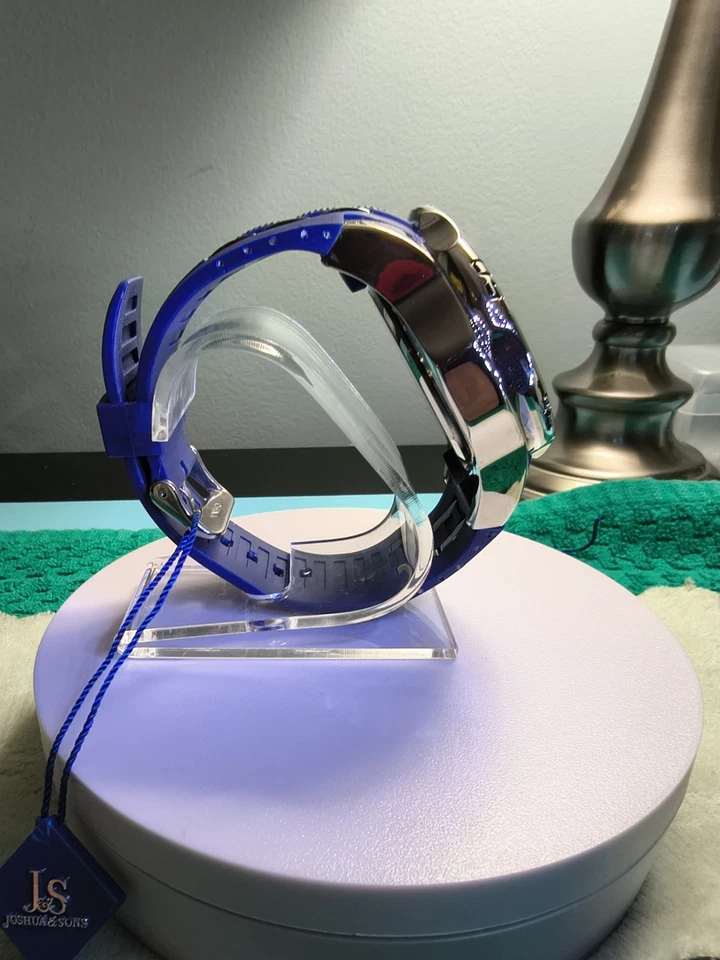 Joshua and Sons Modelo JS 50 BU Hombre Cronógrafo Esfera Azul Foto 3 de 4