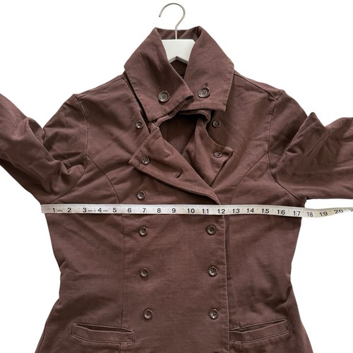 Chaqueta Militar CABI Doble Pecho 0711 Marrón Pino Algodón Terry Francés Mediana - Imagen 7 de 11