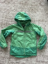 LL Bean Girls 8 Green Fleece Lined Jacket Reflective