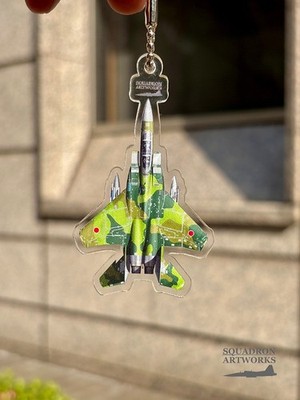 [JASDF] Acrylic Keychain F-15J Eagle Top View Aggressor 12-8074