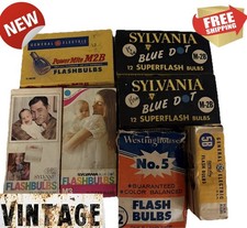 Lot of 7 Boxes 66 Bulbs -M3,M2B,5B,Clear/Blue Dot Flash Bulbs,NEW Most Sealed