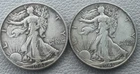 LOT OF 2 1947-P, 1941-S 50C SILVER WALKING LIBERTY HALF DOLLARS 2 Coins