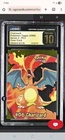 CGC 10 prestine vintage Pokemon Charizard Topps Clear Card 2000 Equ. To PSA 10