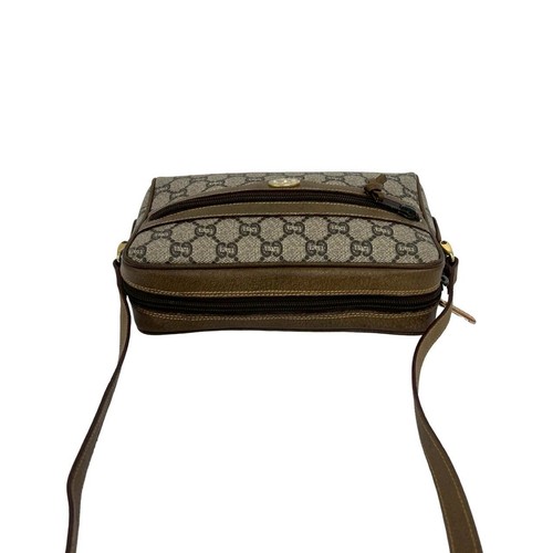 Mini sac bandoulière GUCCI ancien Gucci Plus logo motif quincaillerie cuir pochette - Photo 4/10