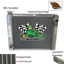 24 X 19 X 3 Universal Fabricated Radiator Fit Ford Mopar All Aluminum Racing