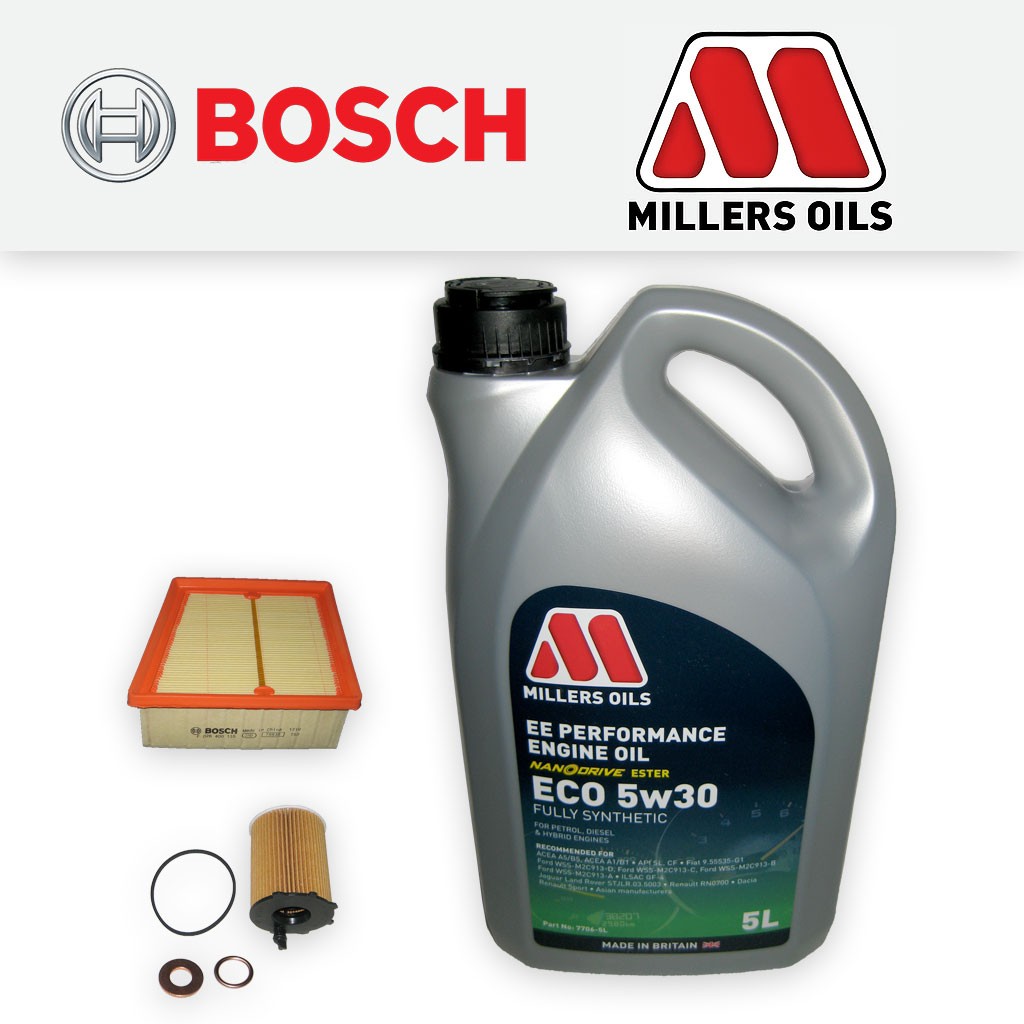 SERVICE KIT for FORD FIESTA MK7 1.5 TDCI OIL AIR FILTERS +5w30 OIL (2012-2015)