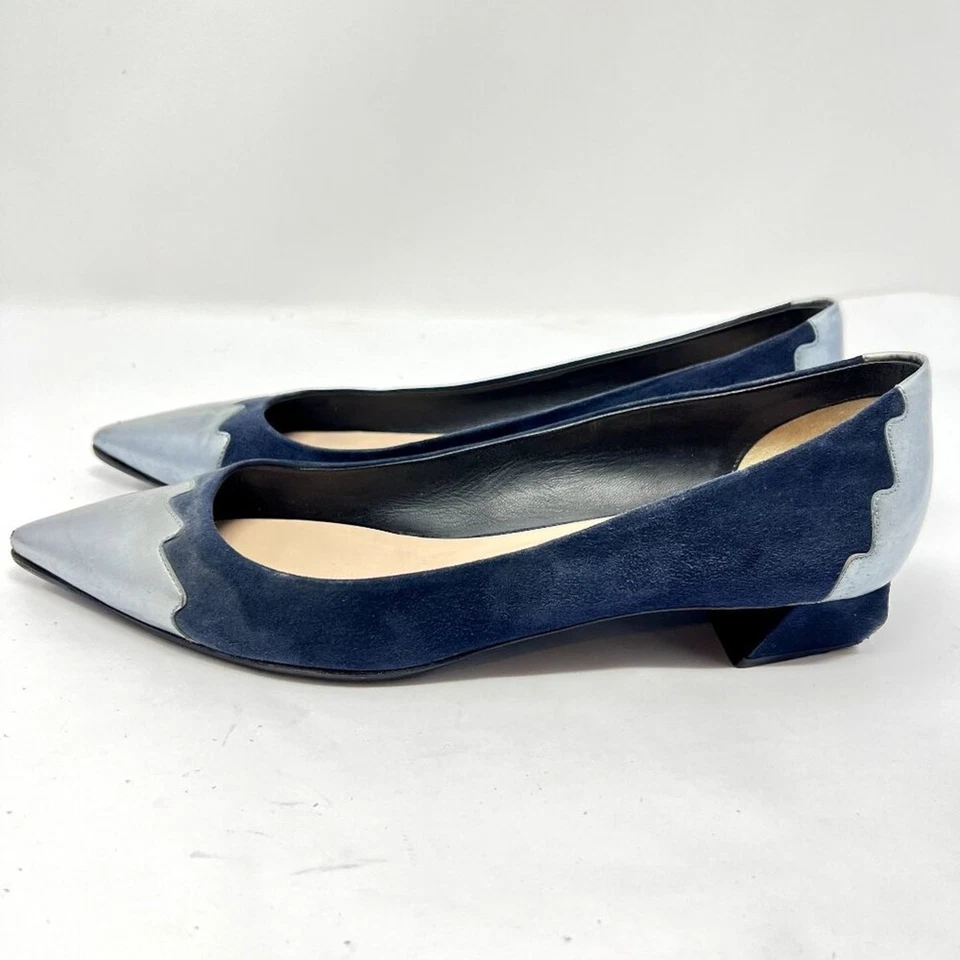 Zapatos planos Fendi de cuero de tacón bajo para mujer IT 40 punta puntiaguda sin cordones hechos en Italia Foto 2 de 4