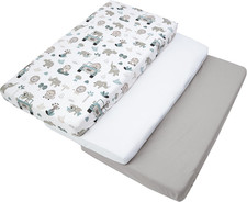 Lenzuola Lettino Set 3 Neonato 60X120-100% Cotone Lenzuolo Con Angoli Culla Copr