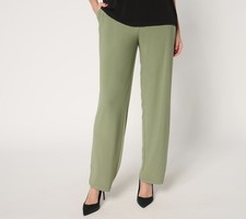 Susan Graver Regular LK Luxe Pull-On Pants with Pockets Tarragon M New