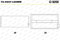 NEU - Glyco 72-45471.00Mm Kurbelwellenlager