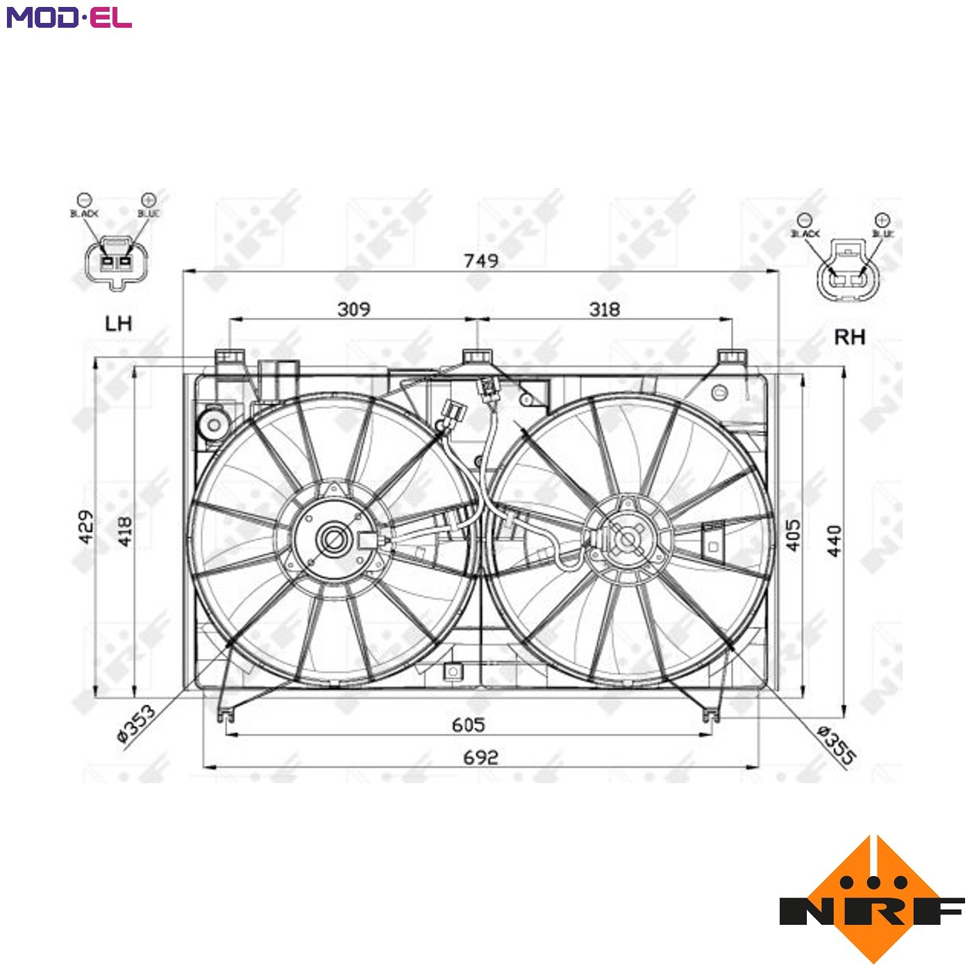 NRF 47566 Fan, radiator for LEXUS - Image 5
