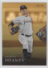 2014 Bowman Platinum Chrome Prospects Gold 21/50 Andrew Heaney #BPCP23 sh7