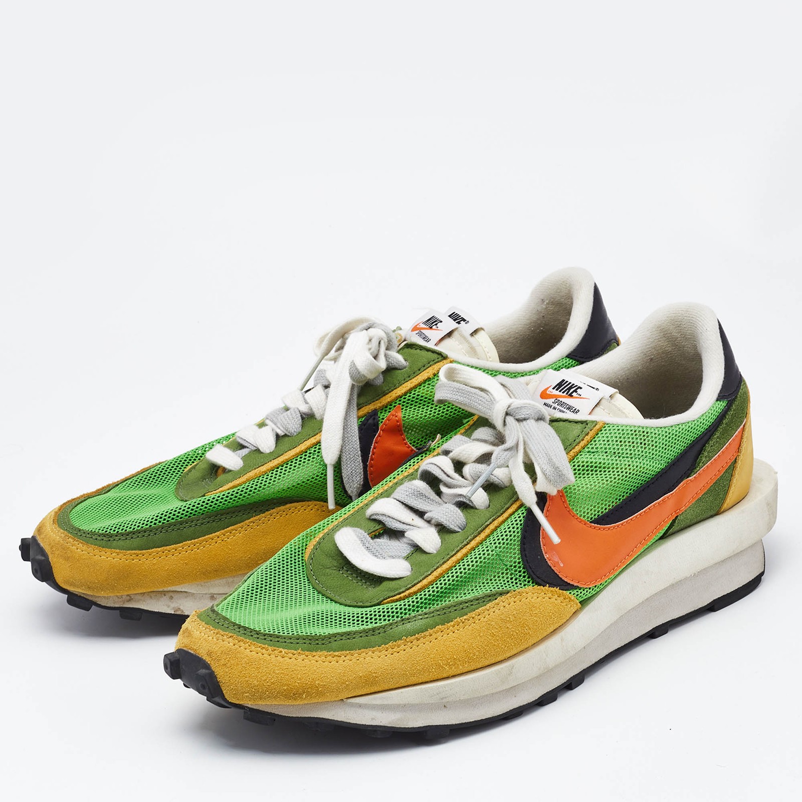 SACAI X NIKE Sneakers Nike x Sacai multicolore in rete e pelle LDWaffle Green Gusto taglia 46