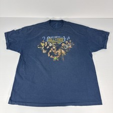WWE Authentic 2014 Hall Of Fame Mens 2XLarge T-Shirt Blue 2 Sided Warrior Lita
