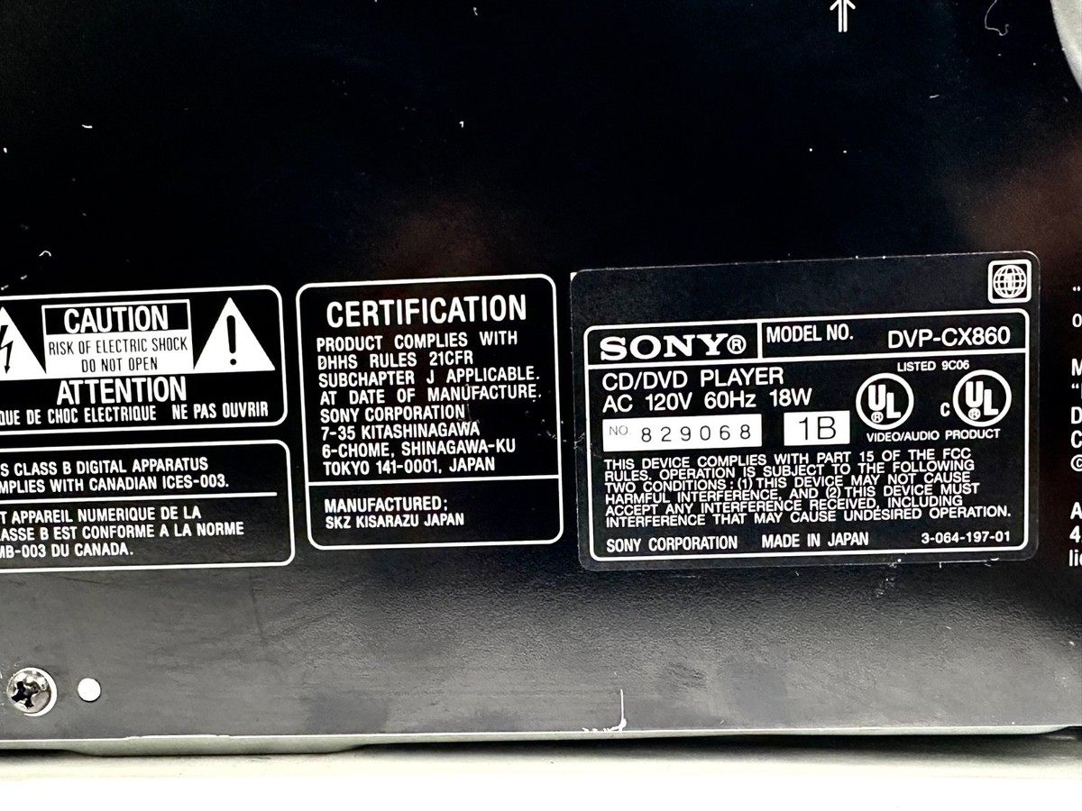 Refurb Sony DVP-CX860 Disc Explorer 300 plus 1 CD/DVD Player W