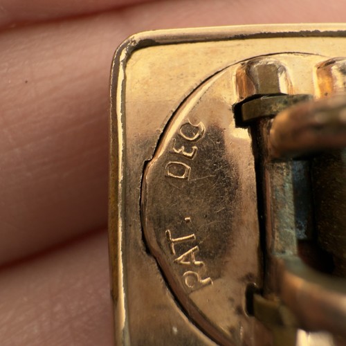 1884 VICTORIAN 10k GOLD FILLED 🖤 SQUARE REPOUSSE CUFFLINKS 🖤 ANTIQUE PATENTED - Picture 12 of 21