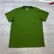 Stio Merino Wool Shirt Medium Green Outdoor Pullover Base Layer Run Hiker Mens