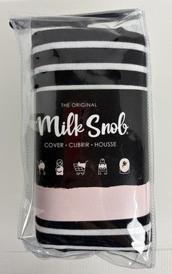 MILK SNOB Modern Stripe 5-in-1 Nursing Car Seat Cover Stretchy Fabric NEW