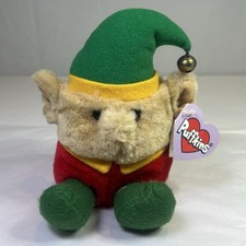 Swibco Puffkins Elvin Plush Holiday Elf Tags Vintage 1999 6" New w/Tag