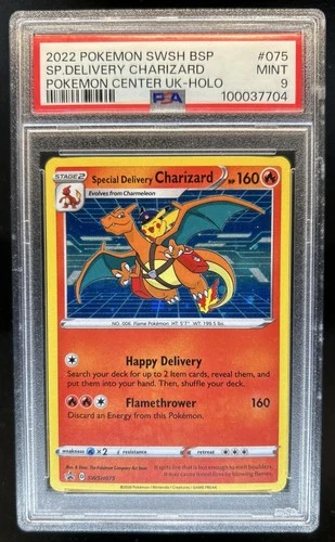 2022 Pokemon SWSH Black Star Promos Special Delivery Charizard #SWSH075 PSA 9