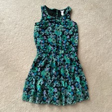 JUSTICE 12 GIRLS PARTY/ CASUAL WEAR LIGHTWEIGHT SLEEVELESS DRESS ,FLORAL,SEQUINS