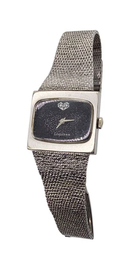 Longines L847.4 10K White Gold Filled & Stainless Steel Watch