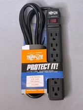 Tripp Lite Model TLP6B Surge Protector 6 AC Outlets 6ft Cord 360 Joules