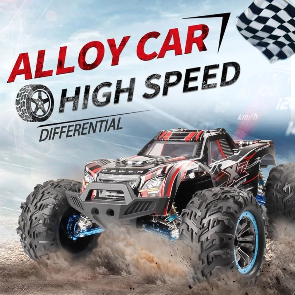 RC Cars Fast 80 Km/h Brush Motor für Erwachsene, 1/10 4WD 2.4G All Terrain RC Offroad - Bild 3 von 4