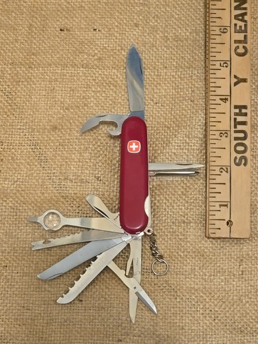 Wenger Delemont Genuine Swiss Army Multi-Tool Knife 3.25" Magnifier 11 Tools
