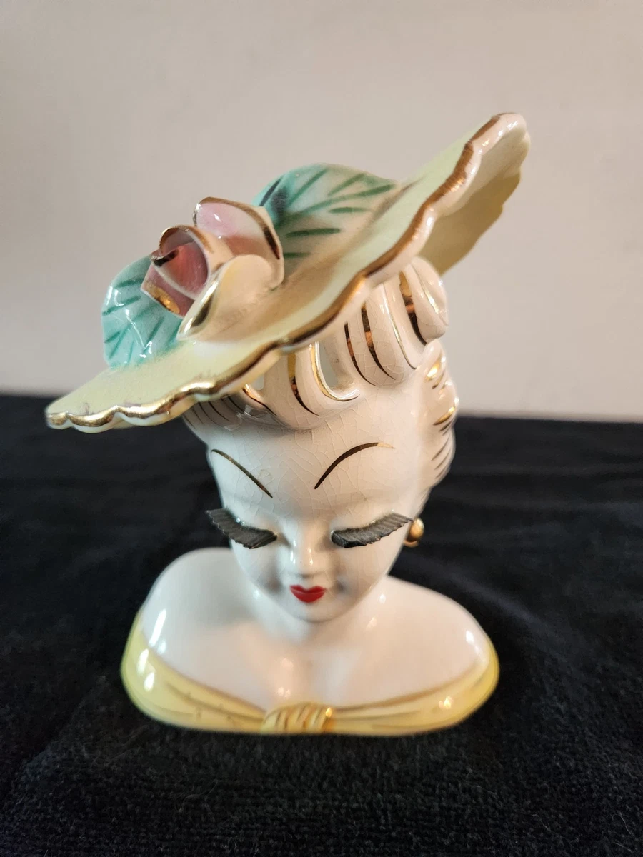 Vintage Girl Head Vase Indiana OTHER China & Pottery Headvases for