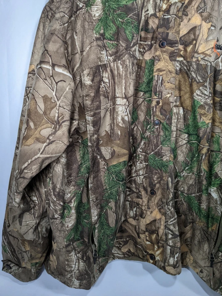 Realtree XTRA Woodland Camo Hunting Jacket Size 2XL Scent Control Camouflage - Image 3 of 4
