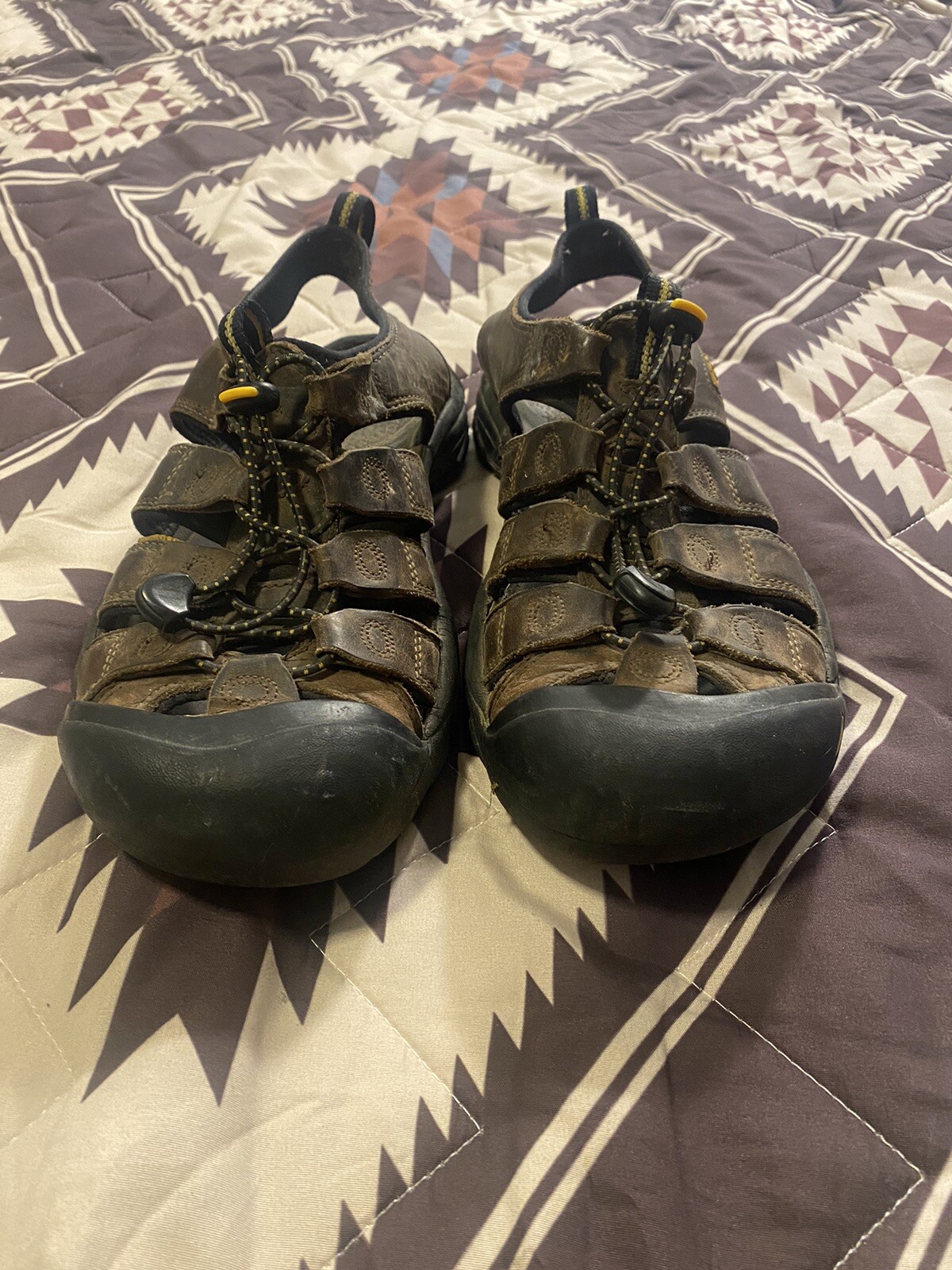 Sandali atletici Keen da uomo Newport marroni 1001870 in pelle da trekking impermeabili 10 M