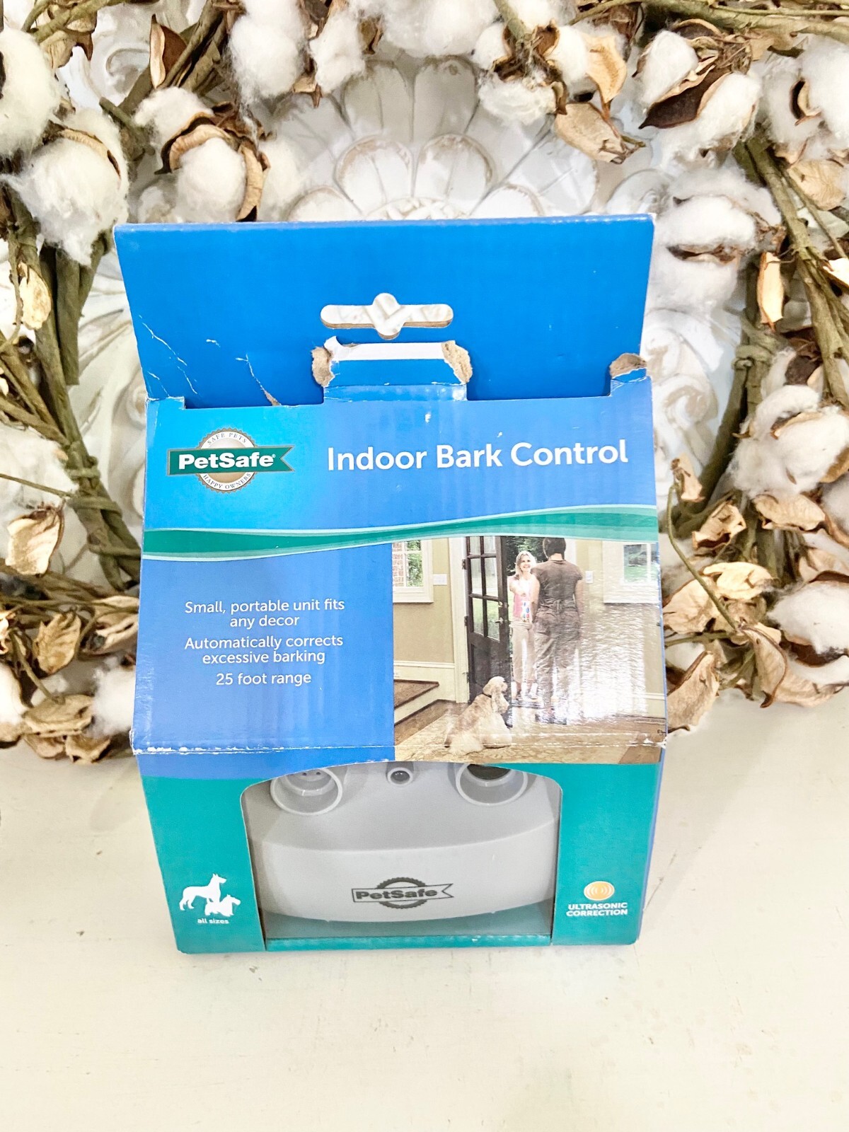 PetSafe Indoor Bark Control Ultrasonic Pet Training System open Box