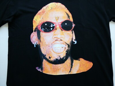 Vlone x Dennis Rodman Airbrush T-Shirt, Black, Size X-Large (XL 