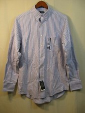 NWT Chaps Men's Light Blue Classic Fit Oxford Long Sleeve Fitted Dress Shirt