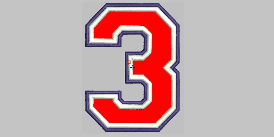 Number Embroidery Iron On Patch Badge, 3 X 4 two frames, number 2 - Image 4 of 4