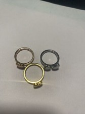 Ring heart triple Size 7 Triple Color Gold,silver,pink Rose. Item 6,8