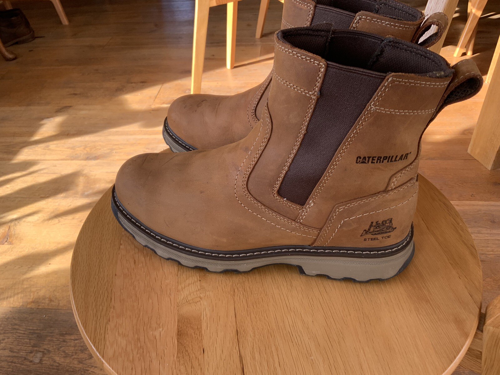 caterpillar mens cat boots size 9 Work Boot Steel toe Cap eBay