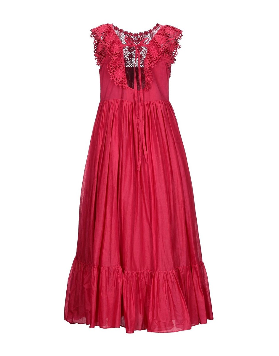 open lace back dress Valentino Red Slip Dress W Lace Bodice & Inserts w Open Back – Modig main image 1