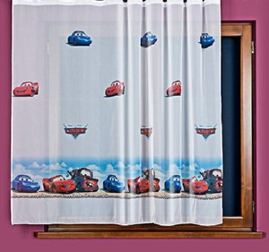 Rideau Cars Voilage Chambre Enfant Garcon Pret A Poser Largeur 185cm Ebay