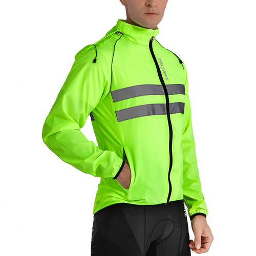 WOSAWE winddichte wasserdichte Herren Fahrrad Kapuzenjacken gepolsterte lange Hosen Sets - Bild 3 von 18