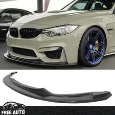 Fits 15-20 BMW F80 M3 F82 F83 M4 Front Bumper Lip Spoiler Unpainted Black PU