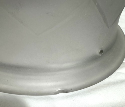 Large Antique Frosted Glass Art Deco Ceiling Light Bell Dome 4-Hole - Picture 7 of 9