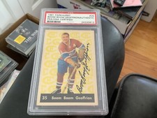 1961 Parkhurst Hockey Boom Boom Geoffrion #35 PSA SIGNED and CERTIFIED