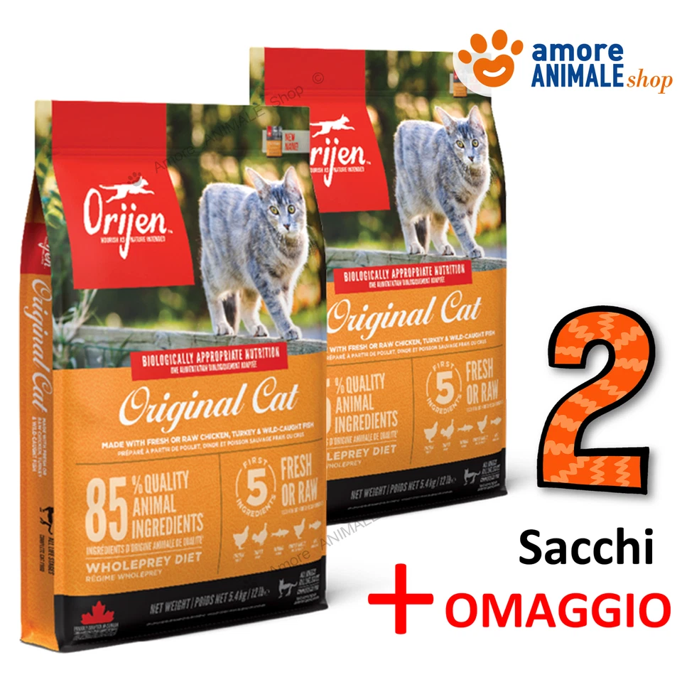 2 Sachet - Orijen Cat Original → 5,4 KG - Croquettes Chats, Alimentation Chats - Photo 1/1