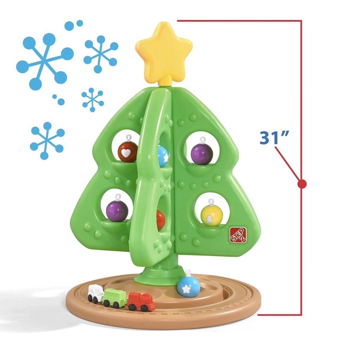 My First Christmas Tree with Ornament Train Set Step2 18mo+ Kids