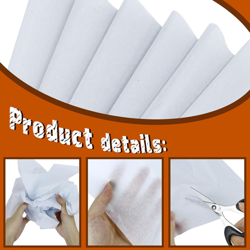 200 Sheets White Tissue Paper For Gift Bags Crafts Moving Storage Bulk 20"X30" - Picture 3 of 12